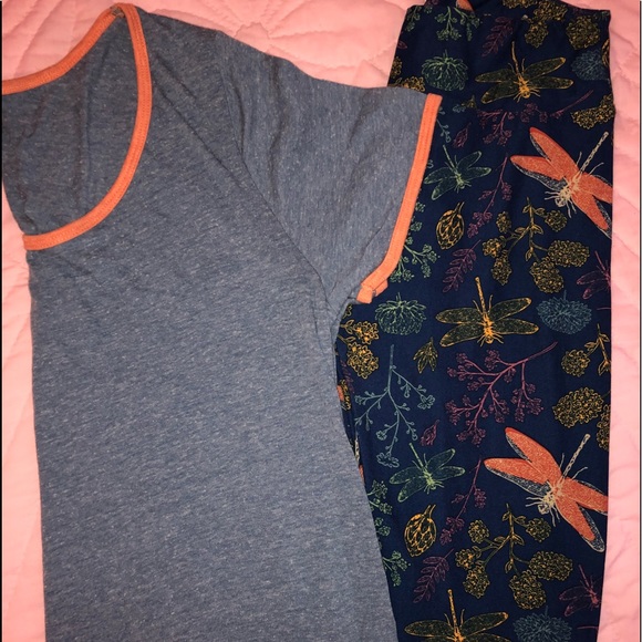 LuLaRoe Other - LuLaRoe perfect tee and one size leggings set